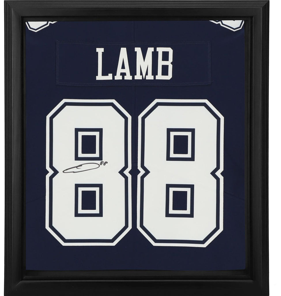 CeeDee Lamb Dallas Cowboys Framed Signed Navy Limited Jersey