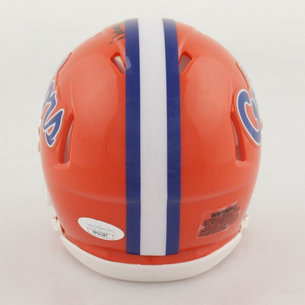 florida gators motorcycle helmet Malik Davis Signed Florida Gator Mini-Helmet Inscribed "Chomp Chomp!!" –  Super Sports Center