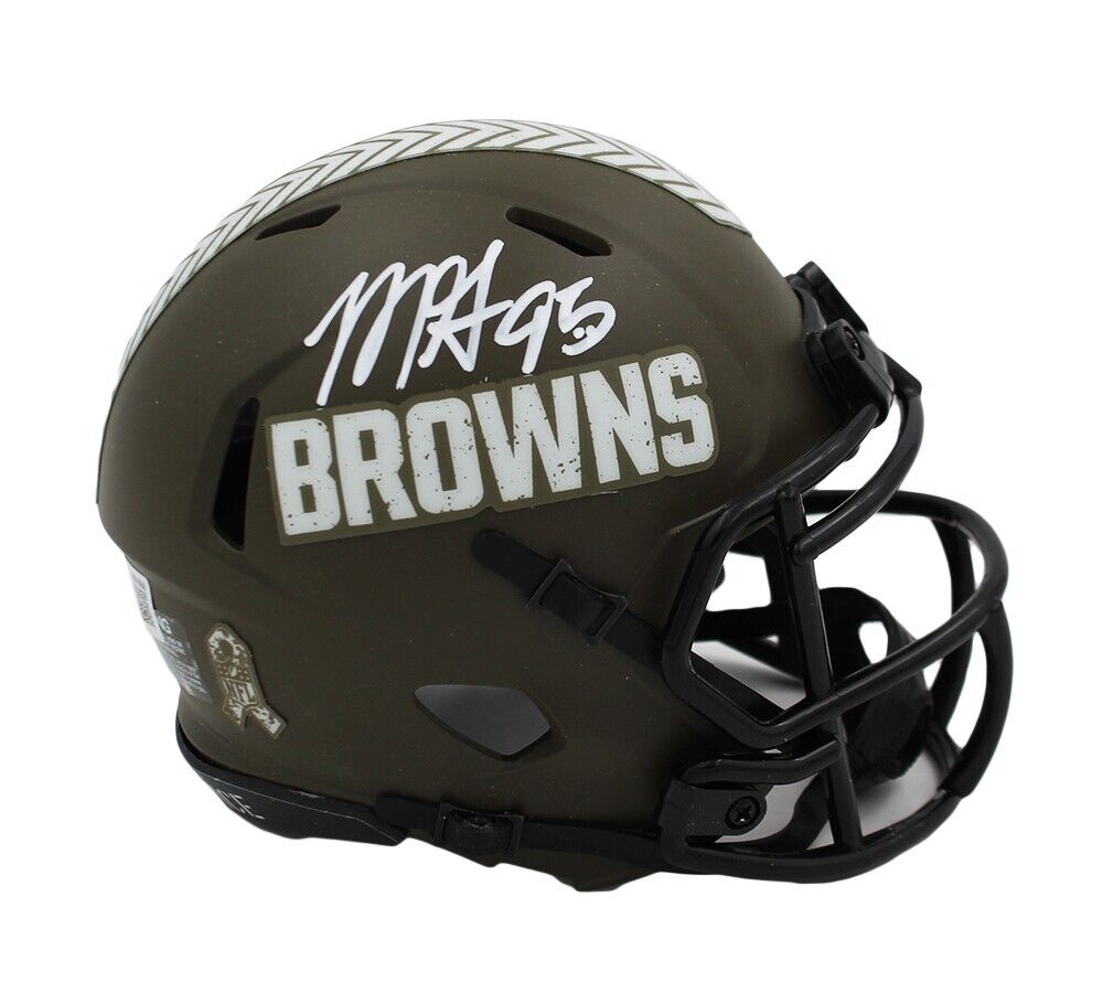 Myles Garrett Signed Cleveland Browns Speed Salute to Service NFL Mini – Super Sports Center