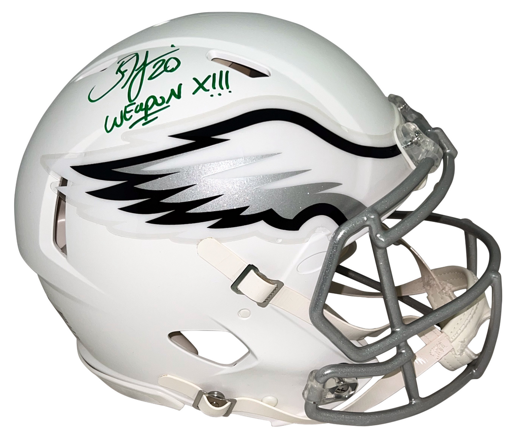 football eagles helmet BRIAN DAWKINS SIGNED PHILADELPHIA EAGLES FLAT WHITE AUTHENTIC HELMET W – Super Sports Center