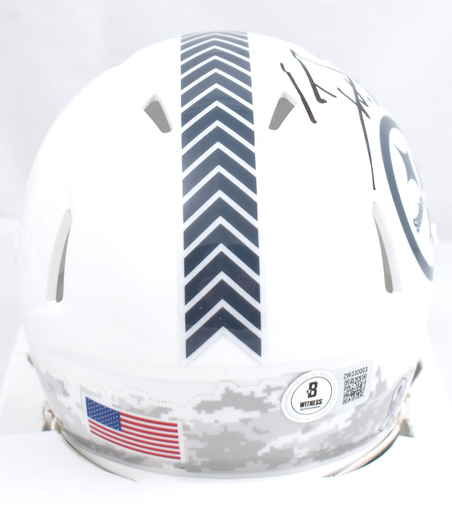 TJ Watt Signed Pittsburgh Steelers Salute 2024 Speed Mini Helmet- Beck ...