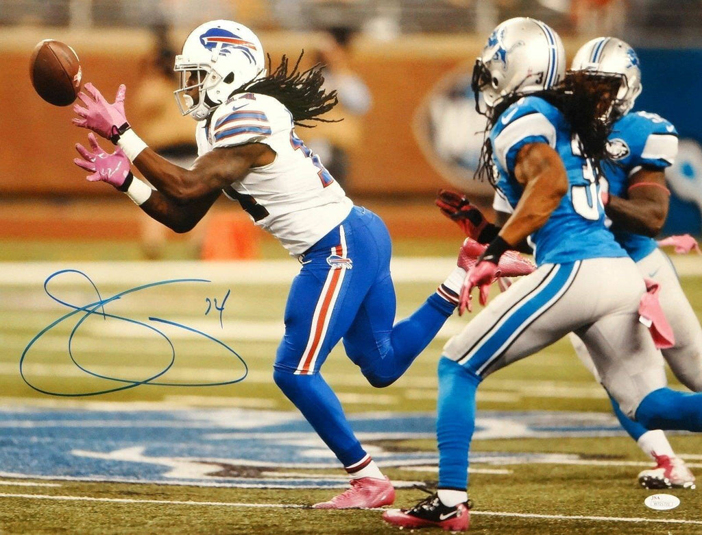 Sammy Watkins Autographed 16x20 Catching With Pink Gloves Photo
