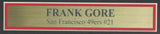 Frank Gore San Francisco 49ers Signed/Auto 8x10 Photo Framed JSA 163379