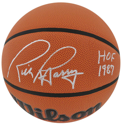 Rick Barry Signed Wilson Indoor/Outdoor NBA Basketball w/HOF 1987 - (SS COA)