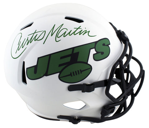 Jets Curtis Martin Authentic Signed Lunar Full Size Speed Rep Helmet PSA/DNA Itp