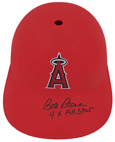 Bob Boone Signed Angels Souvenir Replica Batting Helmet w/4x All Star - (SS COA)