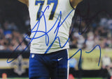 Andrew Whitworth Autographed 11x14 Football Photo Los Angeles Rams Beckett