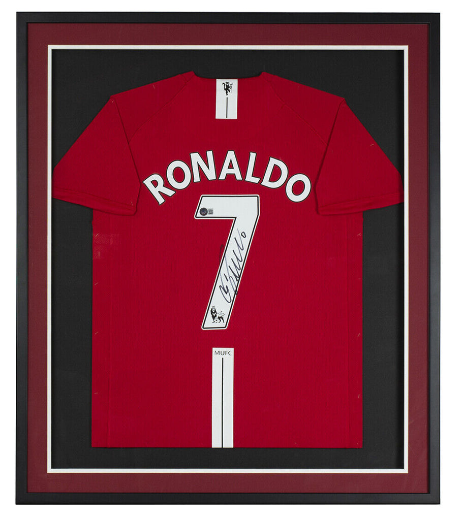 Cristiano Ronaldo Signed Framed Red Nike Manchester United 08