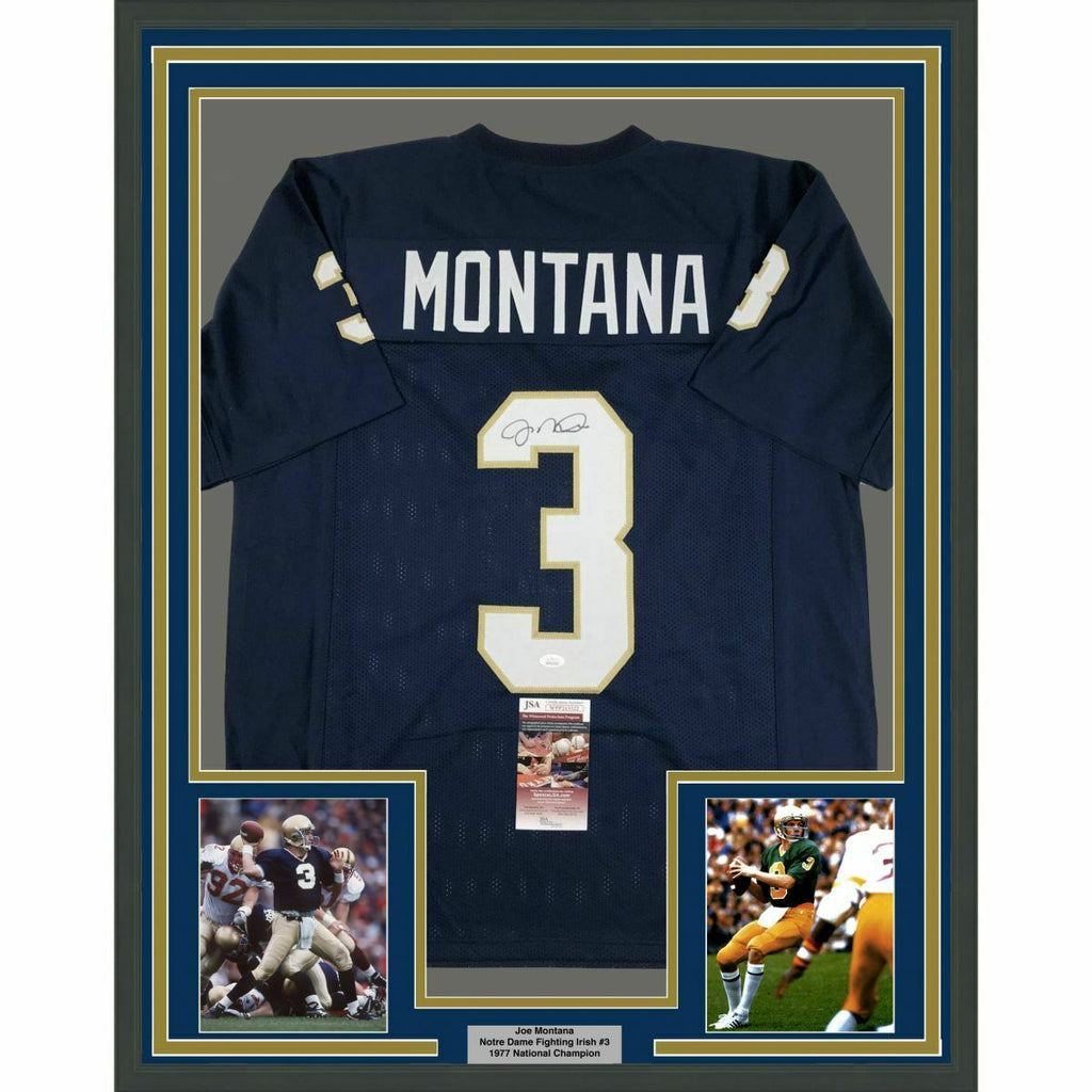Joe Montana Notre Dame Facsimile Autographed Jersey Men's XL