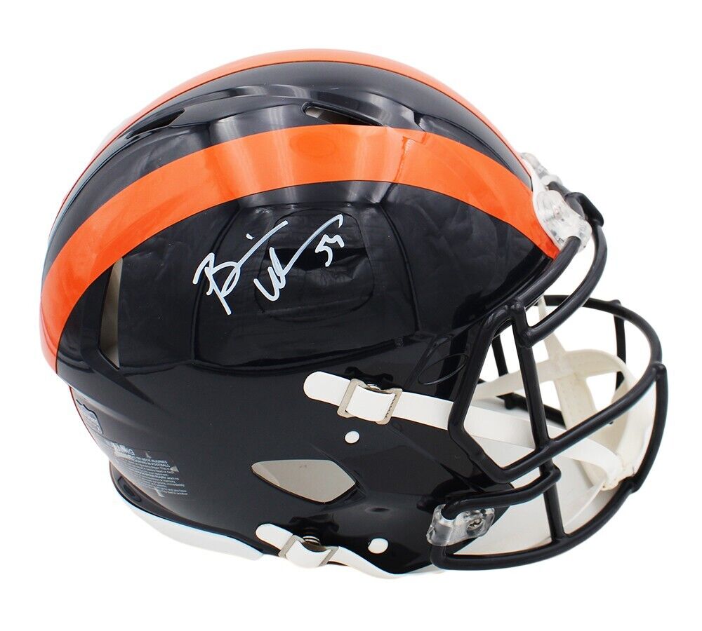 chicago bears throwback football helmet Brian Urlacher Signed Chicago Bears Speed Authentic Throwback Tribute – Super Sports Center