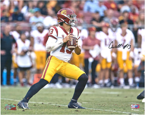 Caleb Williams USC Trojans Autographed 16" x 20" Throwing Photograph