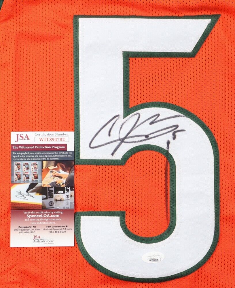Andre Johnson Signed Miami Hurricanes Jersey (JSA COA) 2003 1st