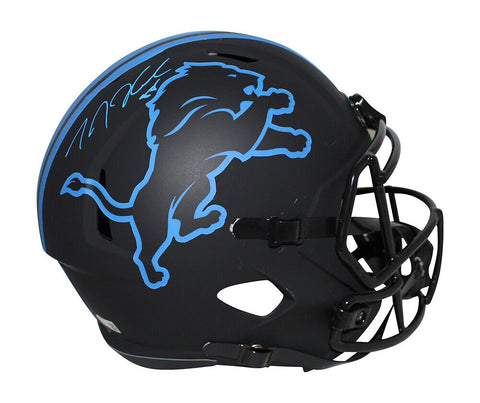 TJ Hockenson Autographed Detroit Lions F/S Eclipse Speed Helmet BAS 34253