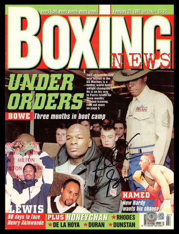 Riddick Bowe Autographed Signed Boxing News Magazine Beckett BAS QR #BH26960