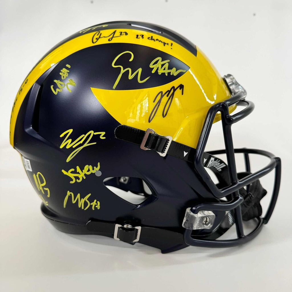 Autographed/Signed 2023 Michigan Wolverines FS Helmet 19x Team Beckett – Super Sports Center Autographed/Signed 2023 Michigan Wolverines FS Helmet 19x Team Beckett – Super Sports Center