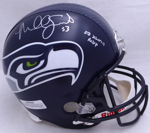 Malcolm Smith Autographed Seahawks Super Bowl Full Size Helmet SB XLVIII MVP MCS