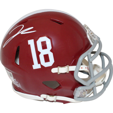 Jahmyr Gibbs Autographed/Signed Alabama Crimson Tide Mini Helmet FAN 43060