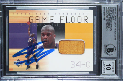 Lakers Shaquille O'Neal Signed 2000 Upper Deck HC #SOF Card Auto 10! BAS Slabbed