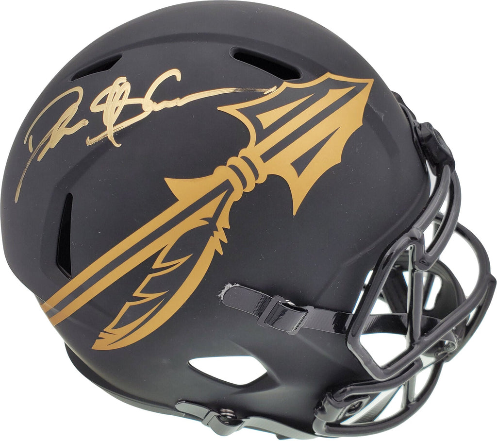 florida state football black helmets Jameis Winston Signed Seminoles Riddell Full Size NCAA Helmet With "2013 Heisman" Inscription SP face mask Florida State - HELMET HISTORY