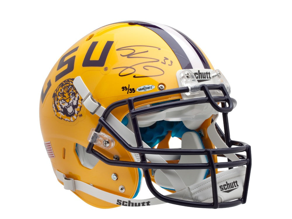 authentic lsu football helmet Shaquille O'Neal Autographed Yellow LSU Authentic Helmet – Super Sports Center