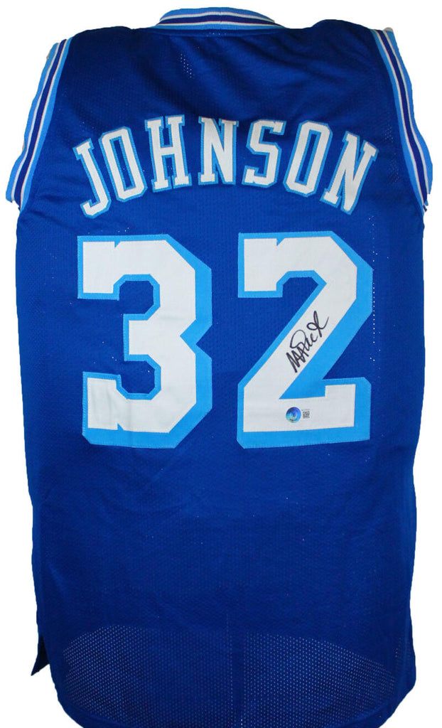 magic johnson blue jersey