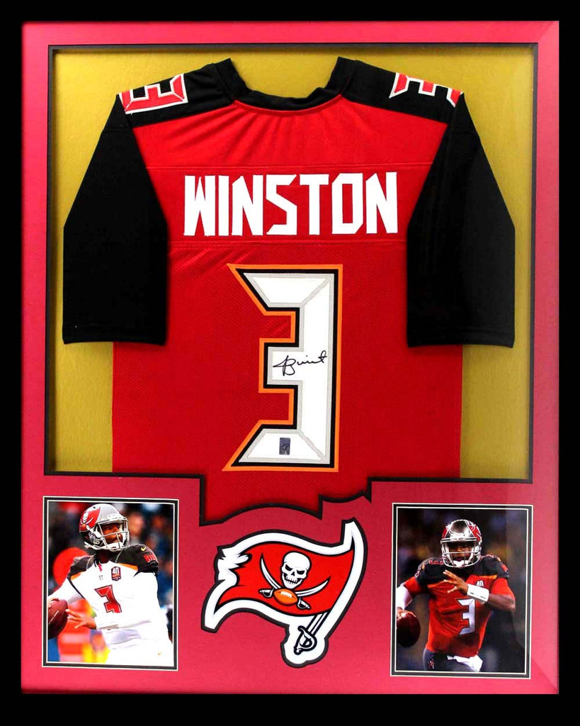 Jameis Winston Signed Tampa Bay Buccaneers Framed Red Custom Jersey – Super  Sports Center