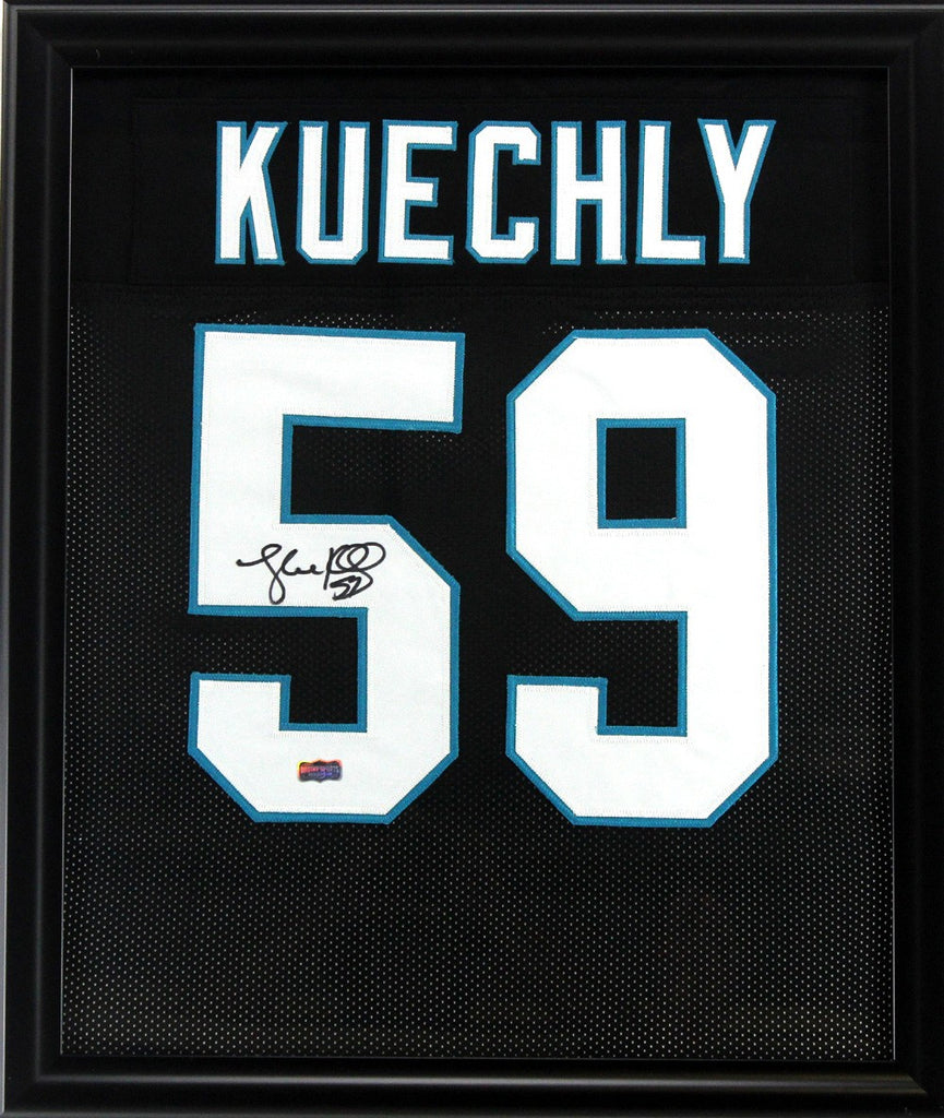 Luke Kuechly Carolina Panthers Framed Autographed 8 x 10 Color Rush  Photograph