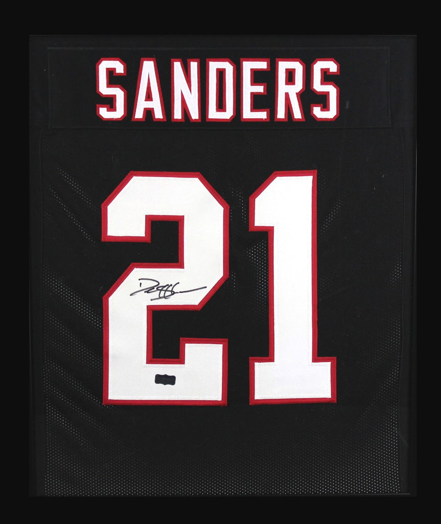 Deion Sanders Signed Atlanta Falcons Framed Black Custom Jersey – Super  Sports Center