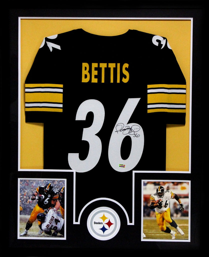 Jerome Bettis Signed Pittsburgh Steelers Framed Black Custom Jersey – Super  Sports Center