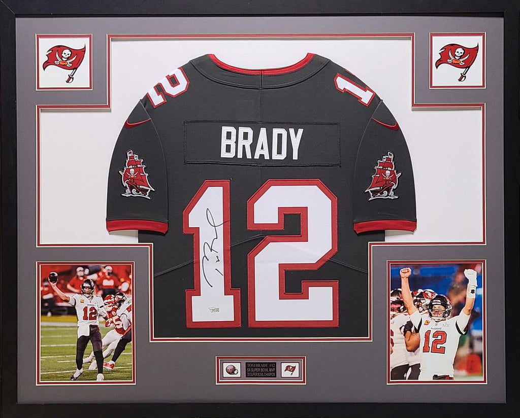 Tom Brady Tampa Bay Buccaneers Autographed Framed Pewter Nike Game Jer –  Super Sports Center