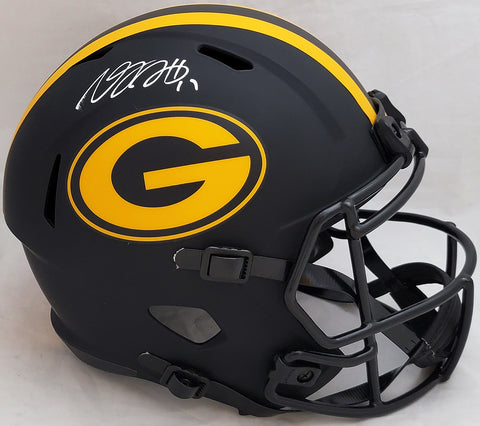 Davante Adams Autographed Packers Eclipse Full Size Helmet (Smudged) Beckett