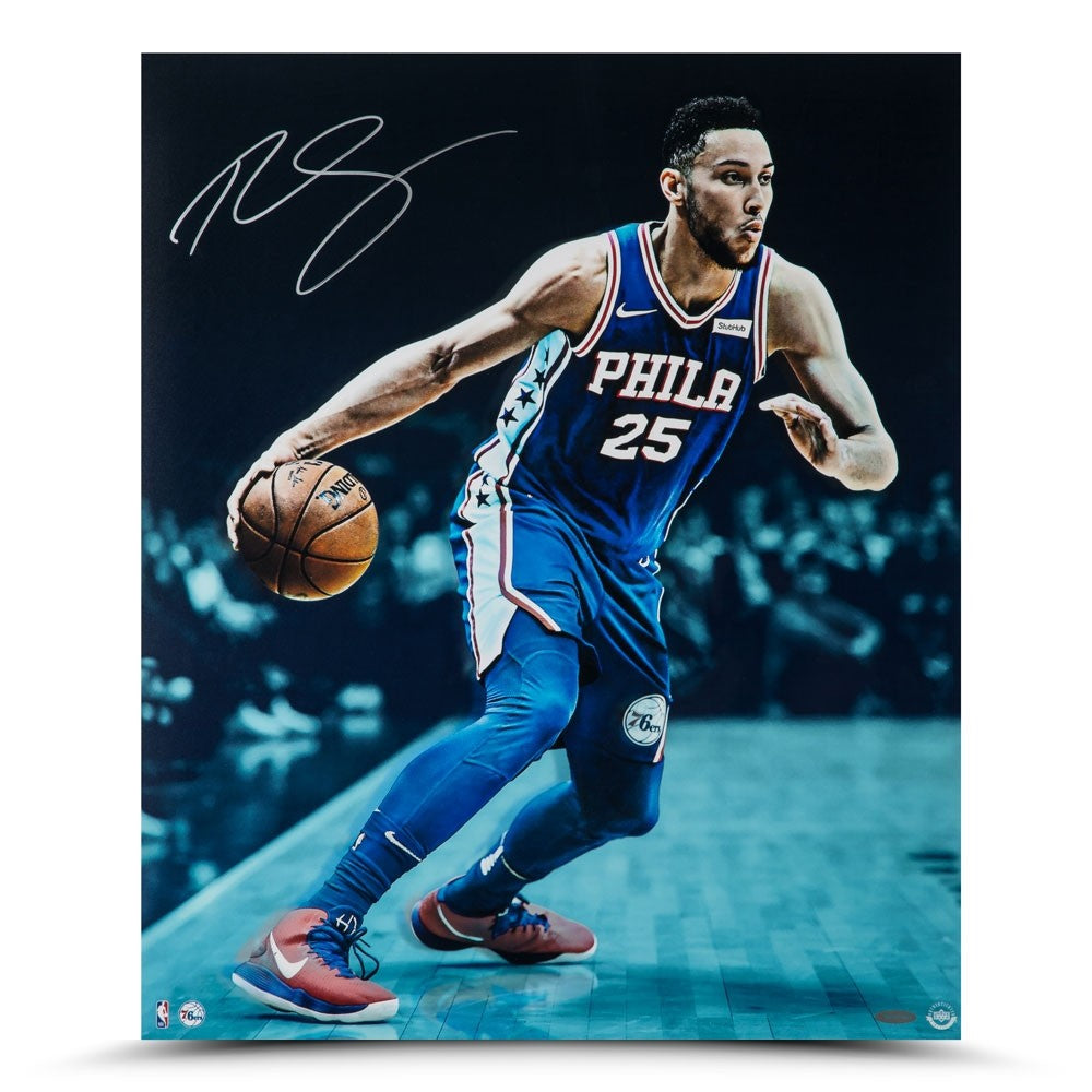 Ben Simmons Autographed Philadelphia 76ers Blue Authentic Nike Jersey