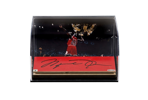 Michael Jordan Autographed Bulls '98 Celebration Photo With Game Used Floor