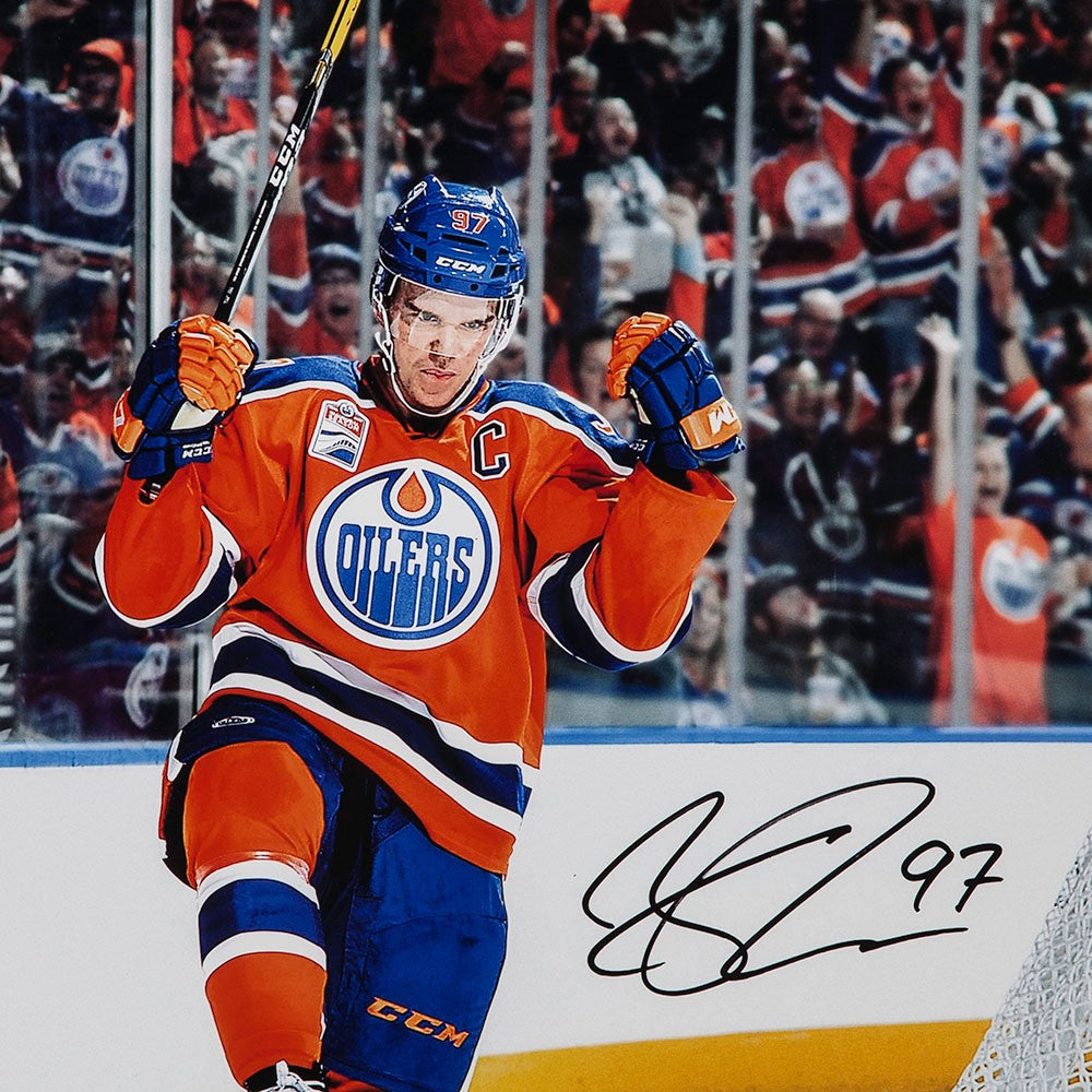 Connor Mcdavid Edmonton Oilers 500 Level Nhl Celebration Signature