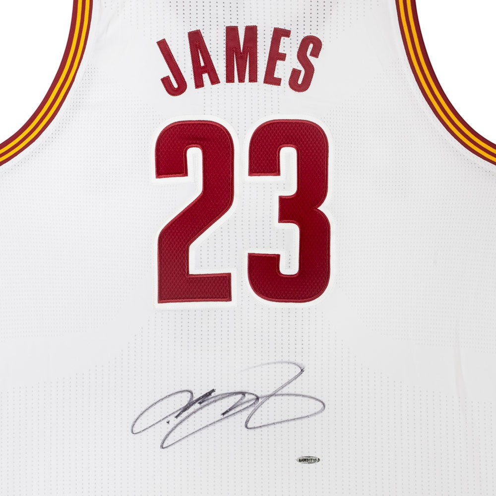 Lebron James Autographed and Framed Maroon Cavs Jersey
