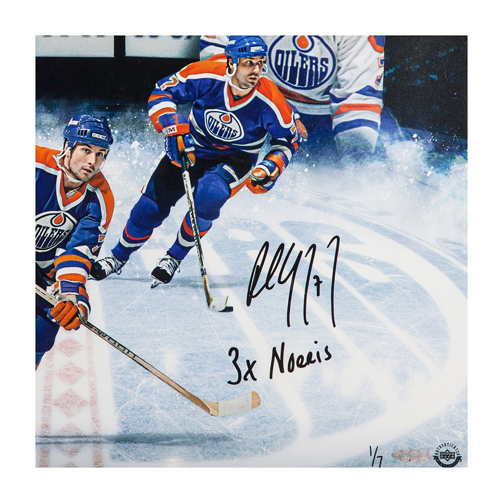Edmonton Oilers Paul Coffey XL Autographed Jersey JSA Authenticated