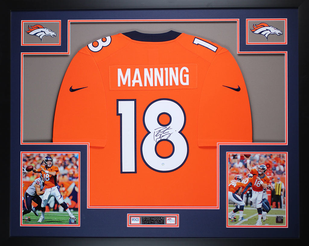 Peyton Manning Autographed Framed Broncos Jersey