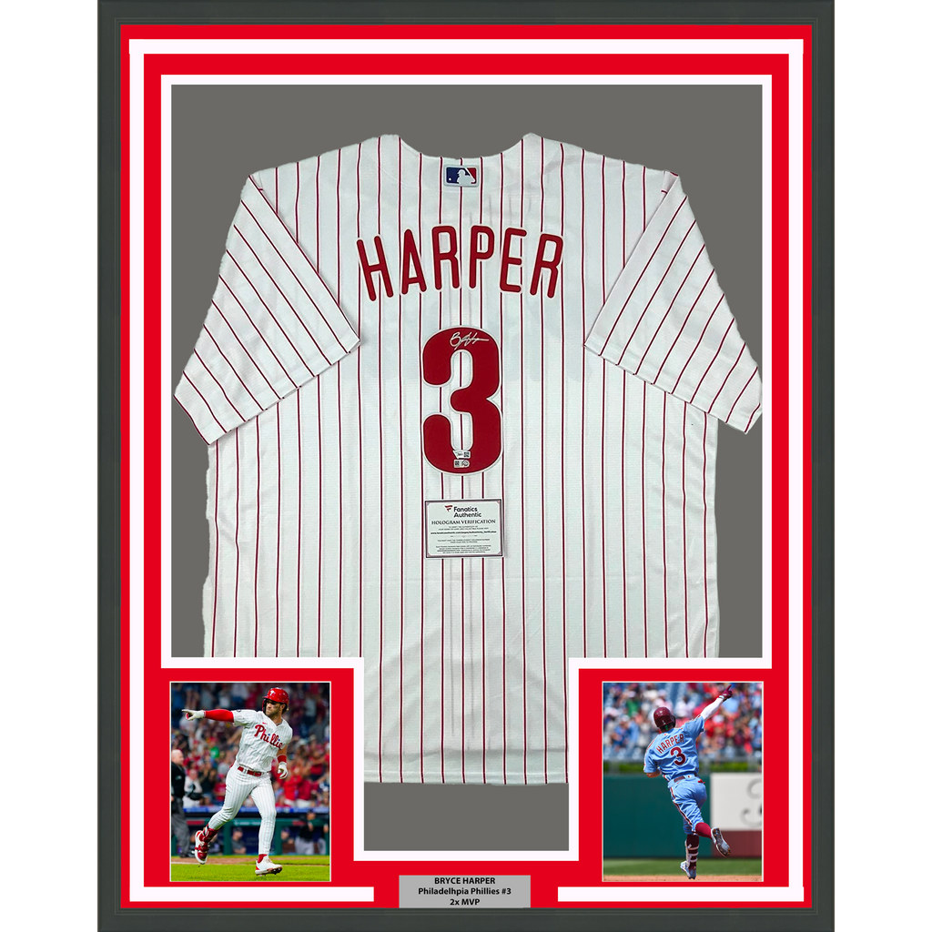 Framed Autographed/Signed Bryce Harper 33x42 Phillies Jersey Fanatics –  Super Sports Center