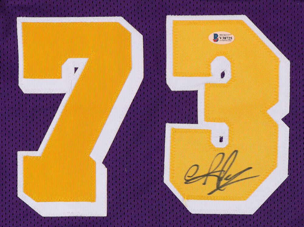 Dennis Rodman Autographed Framed Gold Los Angeles Lakers Jersey Auto JSA COA