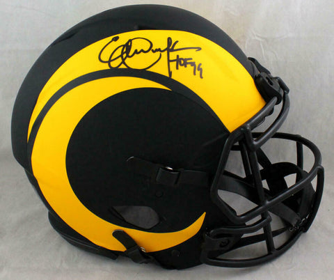 Eric Dickerson Signed LA Rams F/S Eclipse Authentic Helmet w/HOF- Beckett W Auth