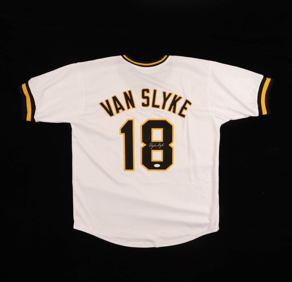 Andy Van Slyke Signed Pittsburgh White Baseball Jersey JSA 