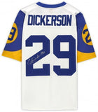 FRMD Eric Dickers Rams Signed Mitchell & Ness Replica Jersey with HOF 99 Insc