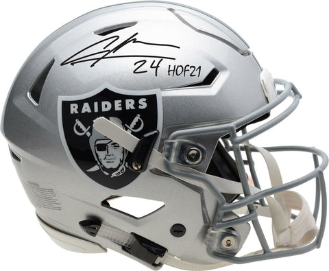 Charles Woodson Oakland Raiders Signed Flex Authentic Helmet with "HOF 21" Insc