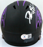Deion Sanders Signed Baltimore Ravens Eclipse Mini Helmet- BA W Holo *Silver
