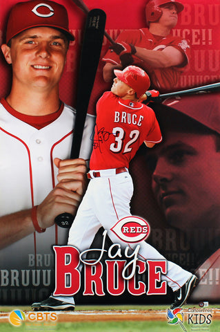 Reds Jay Bruce Authentic Signed 24x36 Poster Autographed BAS #BG79228