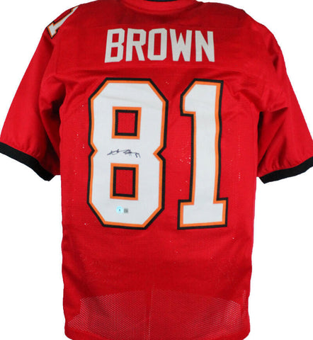 Antonio Brown Autographed Red Pro Style Jersey-Beckett W Hologram *Black