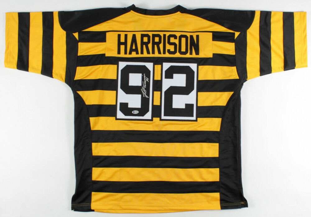 James Harrison Signed Steelers Bumble Bee Jersey (Beckett COA) Pittsbu –  Super Sports Center