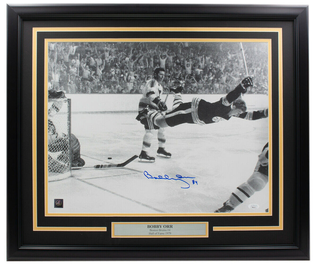 Bobby Orr Autographed Boston Signed Hockey Framed Jersey JSA COA