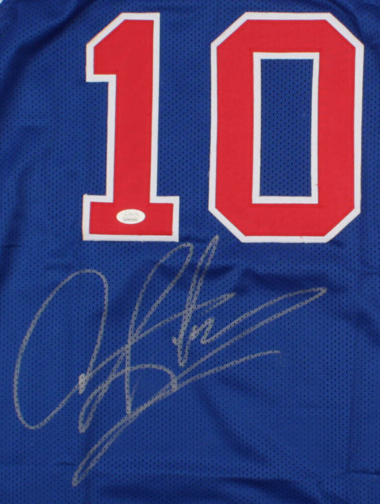 Dennis Rodman Signed Framed Blue Jersey JSA Autographed Detroit Pistons