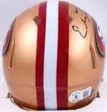 Elijah Mitchell Autographed San Francisco 49ers Speed Mini Helmet-Beckett W Holo